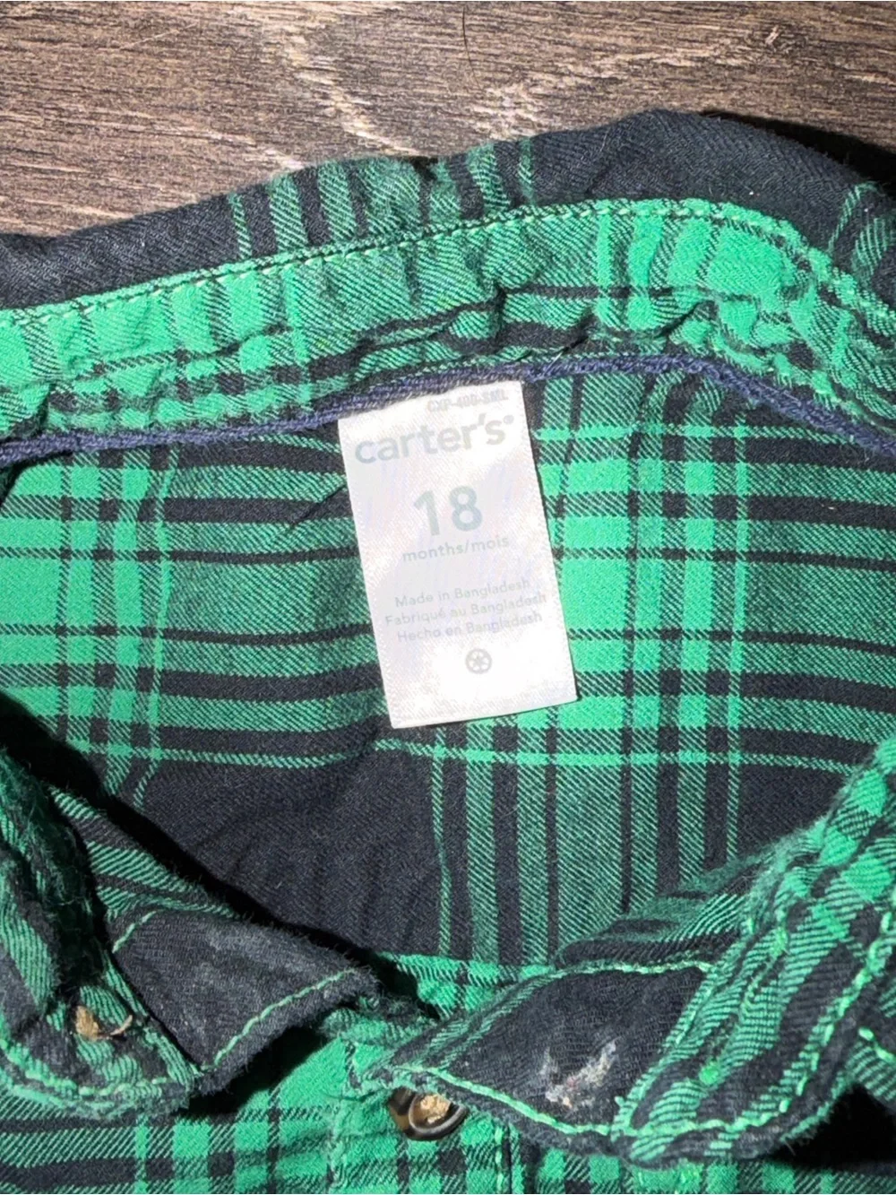 Carter’s Plaid Shirt Khaki Pants Fall Outfit Boys 18 Months